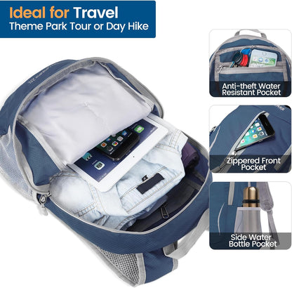 ZOMAKE Ultra Lightweight Packable Backpack 25L - Foldable Hiking Backpacks Water Resistant Small Folding Daypack for Travel(Navy Blue)