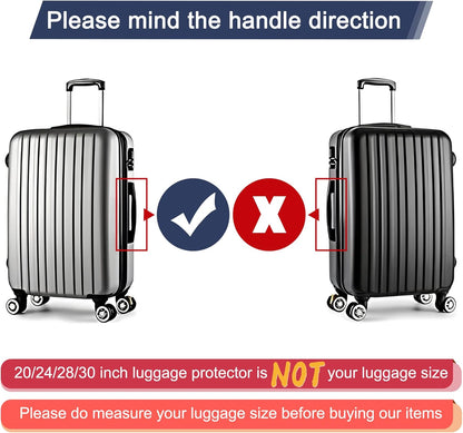20 Inch Luggage Covers for Suitcase TSA Approved,Carry On Luggage Cover Protector Suitable 20-21 Inch Full Clear 3mm Thickness Protector PVC Clear Suitable for Long Travel Accessories