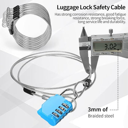 12 Pack Security Cable Luggage Lock - Image 4