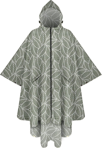 PTEROMY Hooded Rain Poncho for Adult with Pocket and Zipper, Waterproof Lightweight Raincoat for Men and Women