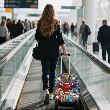 WUJIAONIAO Travel Luggage Cover Baggage Suitcase Cover Protector Skins 18-32 Inch (Rugby, S (for 18-20 inch luggage))