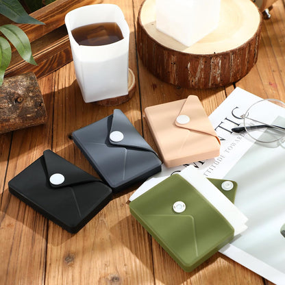 LemonRoad Silicone Folding Camping Cup Card Design Collapsible Silicone Travel Cup Waterproof 250 ml for Camping Outdoors International Travel(Blue)