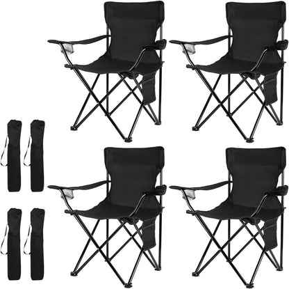 Damei century 4PCS Folding Camping Chairs-Lightweight, Installation-Free, Portable Chair for Beach, Lawn, Outdoor Sports