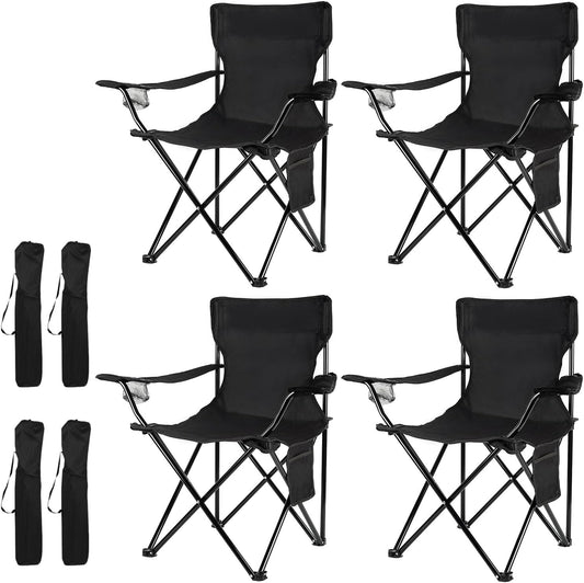 Damei century 4PCS Folding Camping Chairs-Lightweight, Installation-Free, Portable Chair for Beach, Lawn, Outdoor Sports