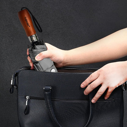 Lejorain Large Folding Golf Umbrella - Compact Mens Umbrellas Travel Rain and Windproof 54inch Collapsible Automatic Open Close Umbrella 210T Teflon Vented Double Canopy