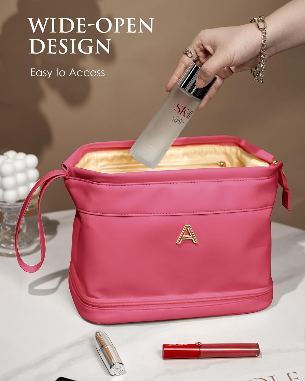 Birthday Gifts for Sister, Makeup Bag for Women, Bridesmaid Engagement Gift for Her Travel Toiletry Bag Make Up Bag Pouch for Purse Bridal Shower Gifts for Engagement Wedding Bridesmaids Gift