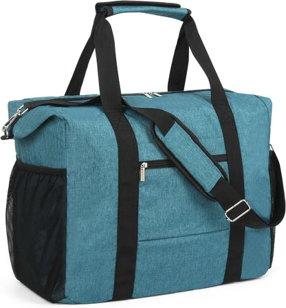 Travel Duffel Bag for Women Men,Sports Tote Gym Bag With Wet Pocke,Foldable Carry on Luggage Bag,Blue