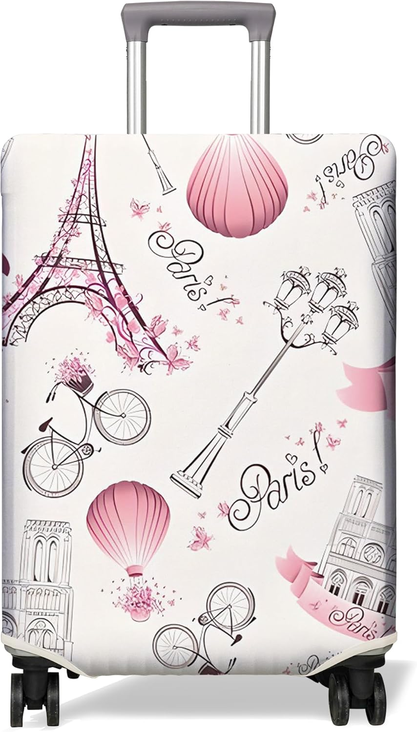 Travel Luggage Cover Suitcase Protector Fits 18-32 Inch Wheel Covers PatternedTravel Related Items Flower Luggage Protector Elastic S