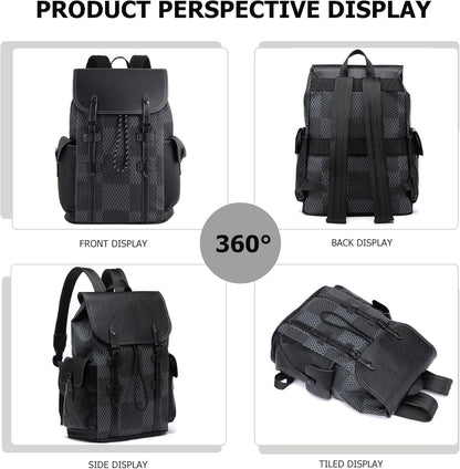 KingTo Laptop Backpack for Men Luxury Anti-Theft Travel Backpack Casual Business Waterproofing Computer Bag (A-Gray)