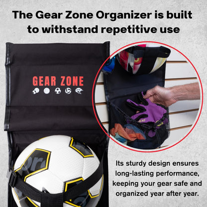 Hanging Sports Equipment Organizer | Multi-Purpose | Garage Sports Ball Storage | Storage for Basketball Football Volleyball Tennis Soccer Biking | Toy Storage | Includes Hook