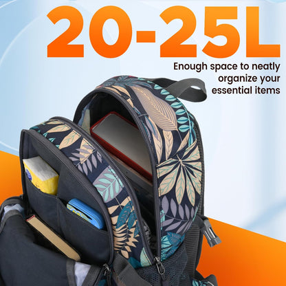 sunhiker Small Cycling Hiking Backpack Water Resistant Travel Backpack Lightweight Daypack M0714 （20-25L） (Leaf)