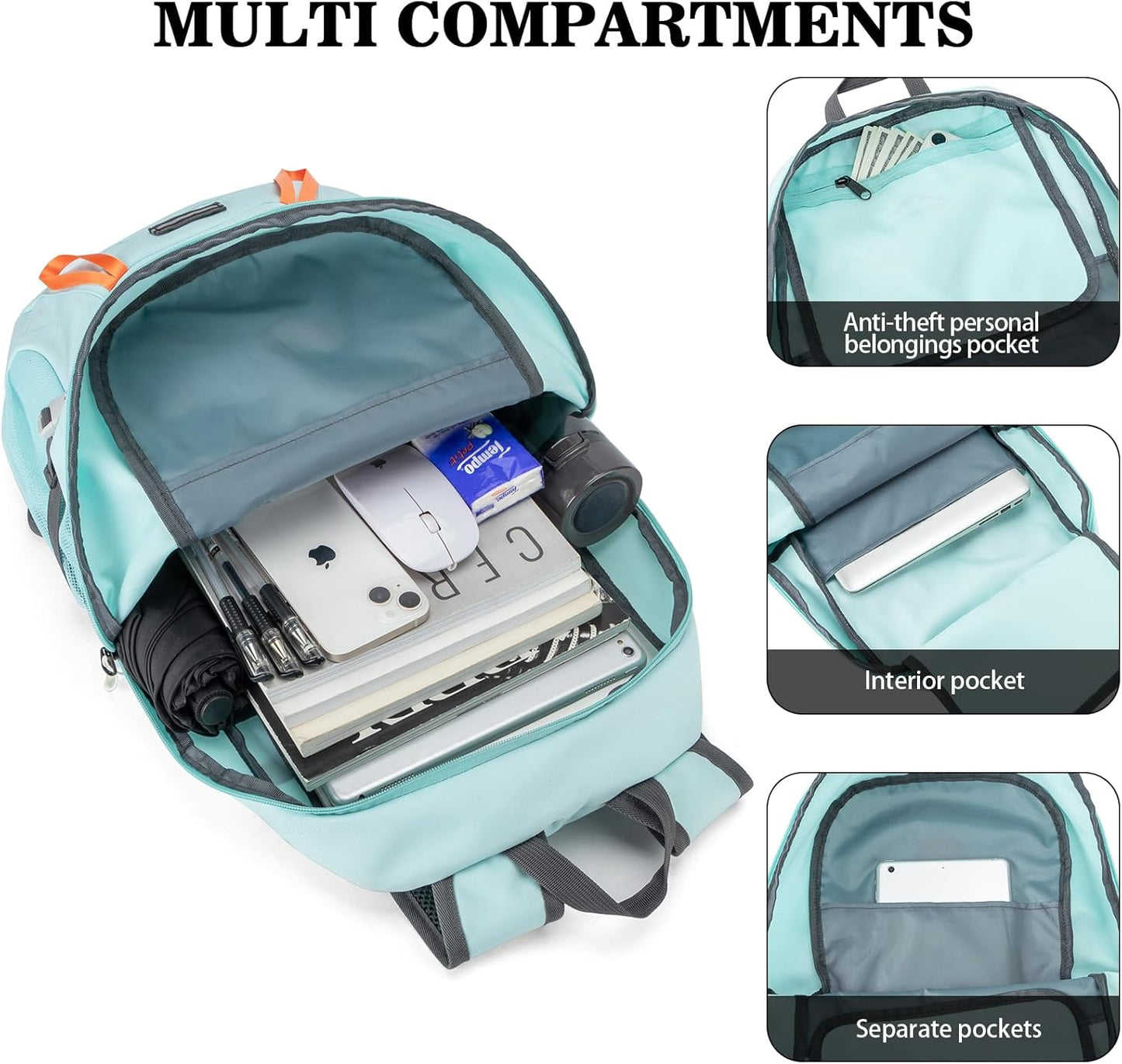 Hiking Backpack,Large 35L Travel Backpacks for Men Women,Water Resistant Ultra Lightweight Foldable Packable Camping Daypack for Outdoor Sports