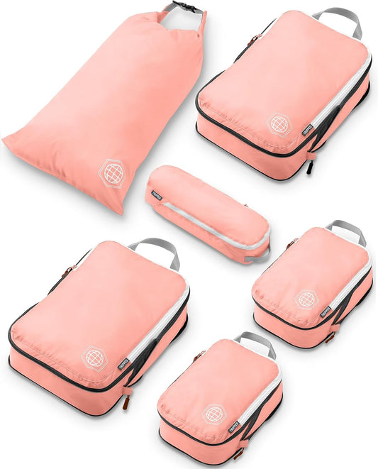 Compression Packing Cubes Set for Travel - Lightweight, Durable Clothes Organizer for Carry-On Luggage and Suitcases by TRIPPED Travel Gear