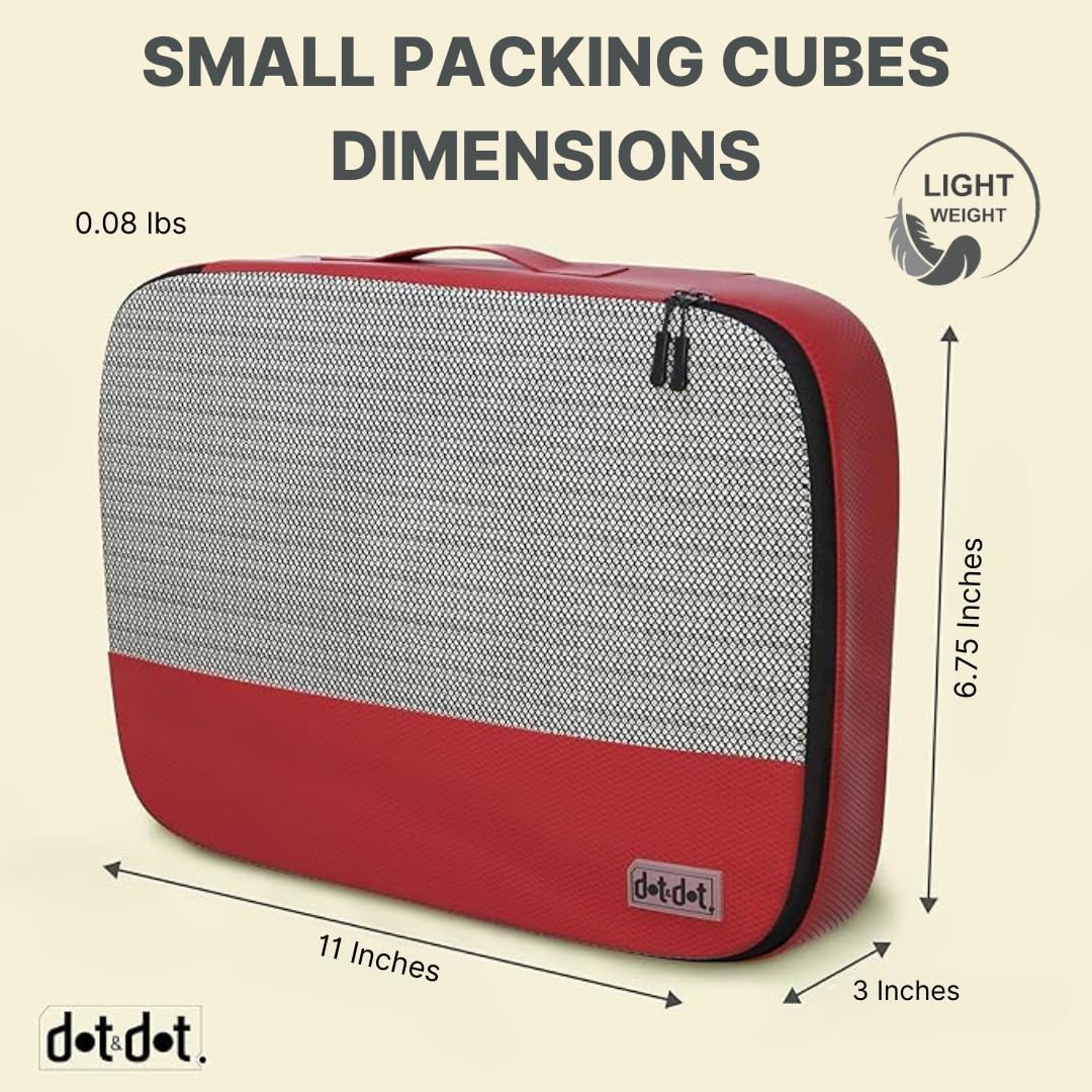 Small Packing Cubes for Suitcases - 5 Pcs Set - Travel Organizer Bags for Carry-On Luggage