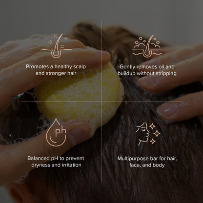 Maka Nature Low-Carbon Shampoo Bar | Korean K-Beauty Haircare with Natural Ingredients for Scalp & Hair Types | Vegan, Eco-Friendly, pH balanced, 3.35oz (Rosemary)