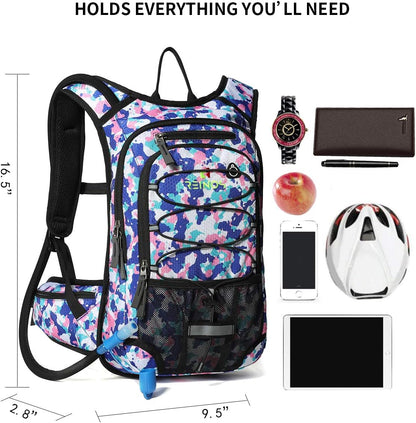 Hydration Pack Backpack with 3L Water Bladder for Men & Women, Hiking Daypack with Thermal Insulation | Running, Cycling, Camping, Skiing, Outdoor Activities