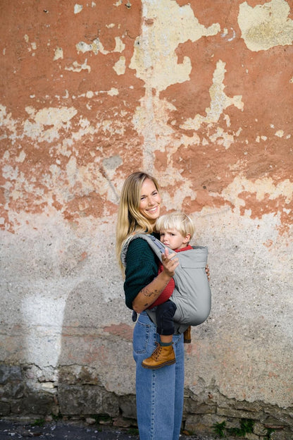 Beco Baby Carrier Toddler Carrier with Extra Wide Seat, 100% Cotton Toddler Carrying Backpack Style and Front-Carry, Lightweight & Breathable Child Carrier, 20-60 lbs (Grey)