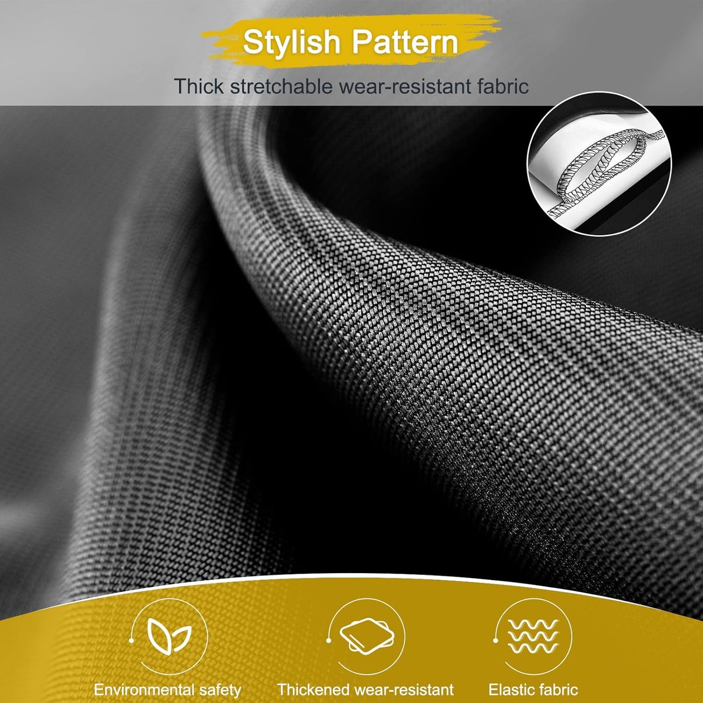 30 Inch PVC Luggage Protector Covers for TSA Approved Clear Suitcase Cover Protector Transparent Luggage Protective Cover Set (Black, Suitable for 30"-31")