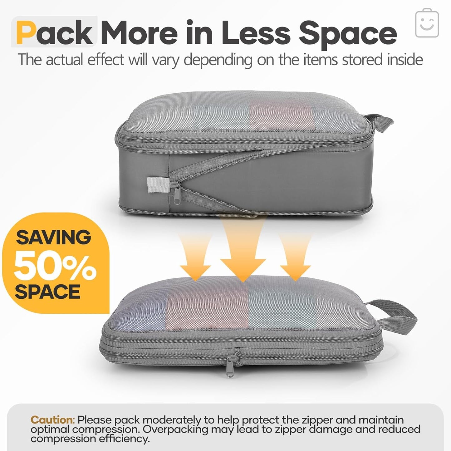 Veken 11 Set Compression Packing Cubes for Travel Essentials,Compressible Expandable Large Luggage Suitcase Organizer Bags for Clothing,Durable Space Saver Storage Bags with Toiletry Bags(Gray)