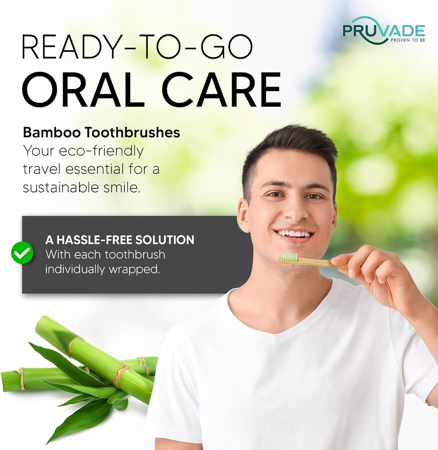 144 Pack Disposable Bamboo Toothbrushes with Toothpaste Built in - Prepasted Toothbrushes Individually Wrapped - Single Use Waterless Tooth Brush with Soft Bristles for Work, Camping, Travel