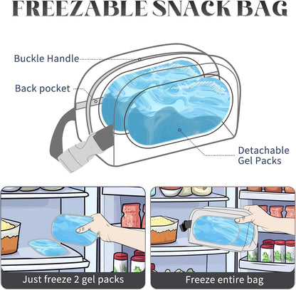 Cooler Lunch Bag - Freezable and Insulated for Travel, Kids/Adults, Fit for Yogurt