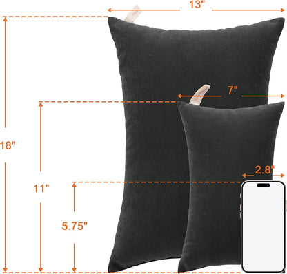NTBAY Tiny Pillows, Down Alternative 7"x11" Microfiber Mini Pillow for Travel, Pets, Soft Machine Washable Small Pillows for Neck, Wrist, Lumbar and Knee, Black