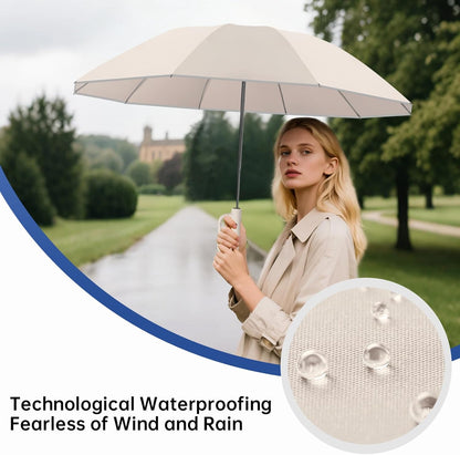 Portable Travel Umbrella, compact, durable, and windproof, reverse folding umbrella with safety reflective ring design, suitable for car and outdoor travel