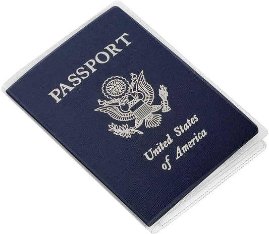 Clear Transparent Passport Cover Holder Case Organizer ID Card Travel Protector (Clear x5)