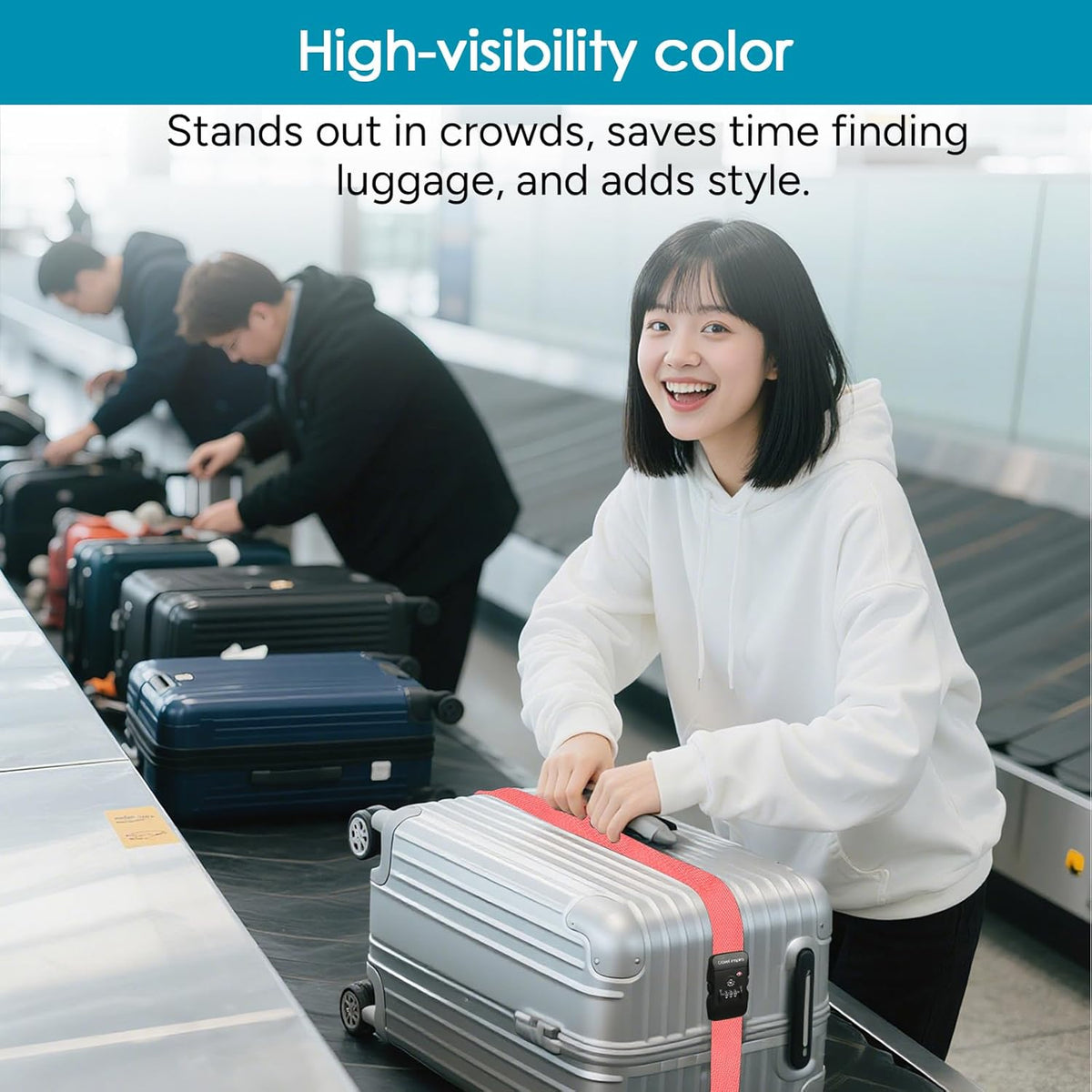Travel Inspira Luggage Straps for Suitcases with TSA Lock, Protect Your Luggage Anti-Burst, High Visibility Color, Easy to Identify Luggage Adjustable Heavy Duty Belt for 20-32 Inch Suitcases
