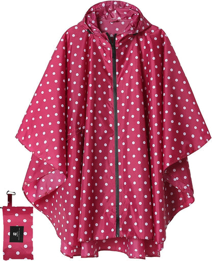 SaphiRose Unisex Rain Poncho Raincoat Hooded for Adults Women with Pockets