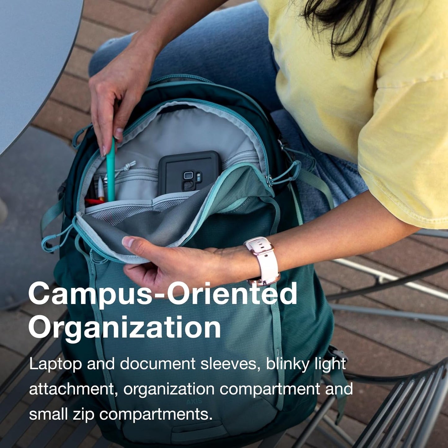 Osprey Axis Laptop Backpack – Sleek Everyday Pack with Laptop Sleeve, Water Bottle Pockets & Compression Straps