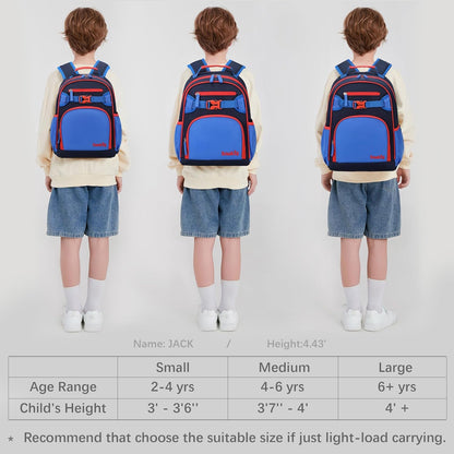 Cute Mini Toddler Backpacks for Boys 2-4 Little Kids Backpack Preschool Bookbag (Navy Blue Black)