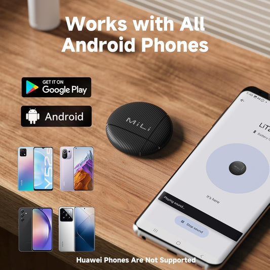 LiTag - Bluetooth Tracker for Android Phones. Google Certified Item Locator. Smart Tracking Tag for Google Find My Device (Find Hub) App. Finder for Keys, Luggage, Suitcase, Backpack, Purse (1 Pack)