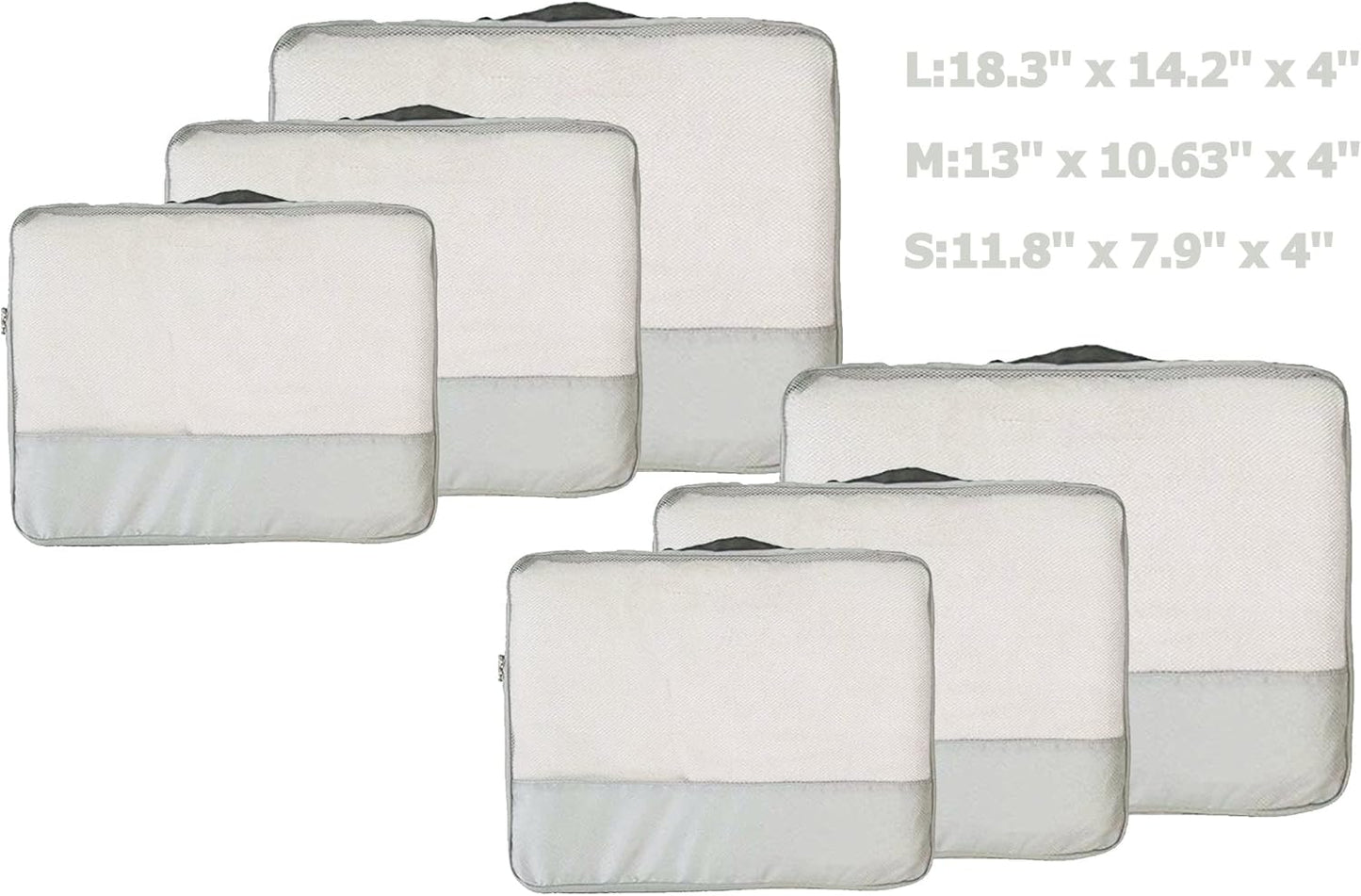 DoubleTrip Packing Cubes for Suitcases Carry on Luggage Organizer 6 Set Travel Accessories Lightweight Storage Bag Space Saver Clothes Pouch Large