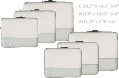 DoubleTrip Packing Cubes for Suitcases Carry on Luggage Organizer 6 Set Travel Accessories Lightweight Storage Bag Space Saver Clothes Pouch Large