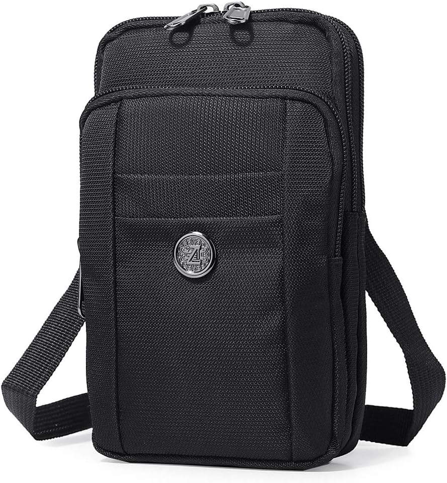 Water-Resistant Oxford Fabric Multifunction Smart Phone Bag /Case, One Shoulder Waist Bag Diagonal Outdoor Cross Bag