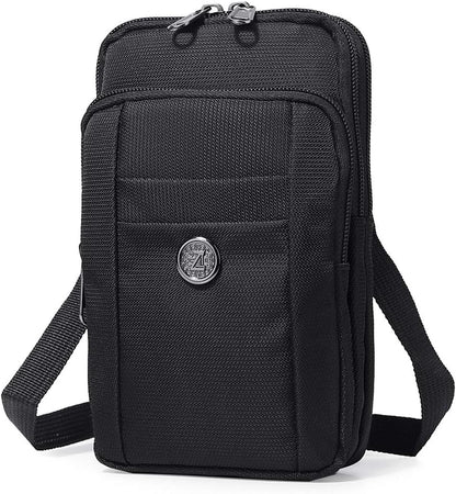 Water-Resistant Oxford Fabric Multifunction Smart Phone Bag /Case, One Shoulder Waist Bag Diagonal Outdoor Cross Bag