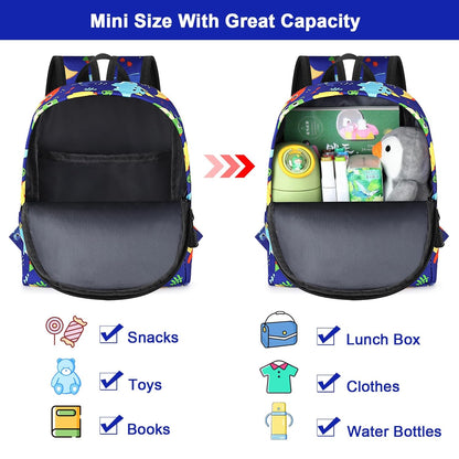 Accmor Toddler Backpack Leash Harness, Cute Kids Backpack with Anti Lost Wrist Link, Child Backpack Leash Baby Walking Harness Bag for Outdoor Travel, Mini Dinosaur Backpack Tether for Boys