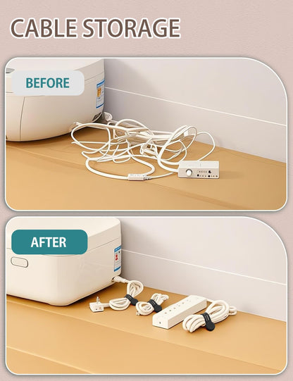 Kanemc 8 Pack Magnetic Twist Ties, Silicone Cord Organizer Magnet Reusable Cable Straps For USB Earphone Charger Video Computer Cables (4Black+2White+2Grey)