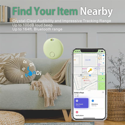 Reyke Smart Tag, Air Tracker Luggage Tracker, Works with Apple Find My (iOS Only), Item Locator for Key, Luggage, Backpack, Wallet, IP67 Waterproof, 2 Pack