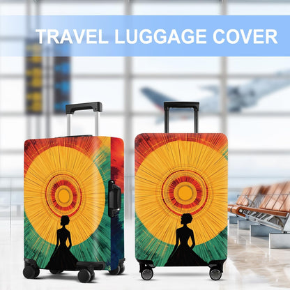 Luggage Cover Washable Suitcase Protector Anti-scratch Suitcase cover Fits 20-34 Inch Luggage (Girl-2, S(20-22inch suitcase))