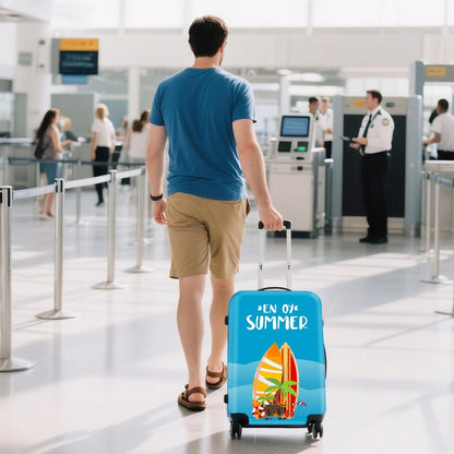 WUJIAONIAO Travel Luggage Cover Baggage Suitcase Cover Protector Skins 18-32 Inch (Beach surfing, S (for 18-20 inch luggage))