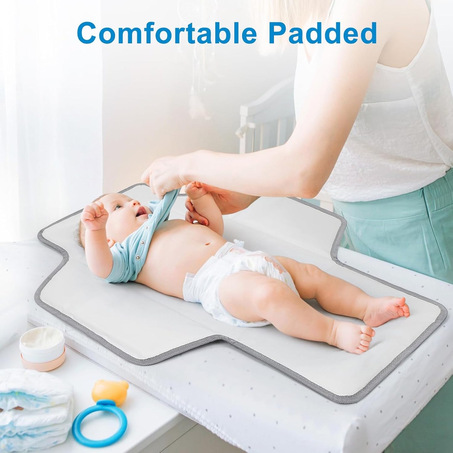 Accmor Portable Diaper Changing Pad, Waterproof Baby Changing Mat, Foldable Travel Diaper Changing Pads for Baby