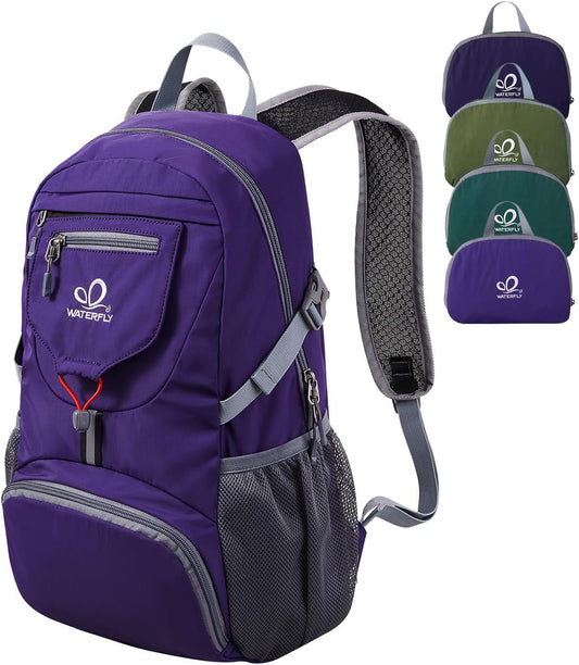 WATERFLY Small Lightweight Packable Backpack: 20l Ultra Light Foldable Travel Hiking Camping Daypack Day Pack for Man Woman