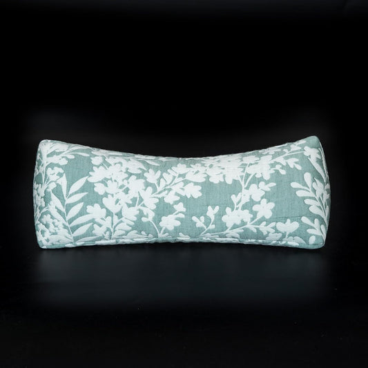 Buckwheat Neck Support Pillow Cervical Neck Cylinder Bolster Pillow,Buckwheat Hulls Adjustable Roll Pillow,Neck Pain Relief for Back and Side Sleepers Round Pillows for Lunch Break Green, 6*15 inch