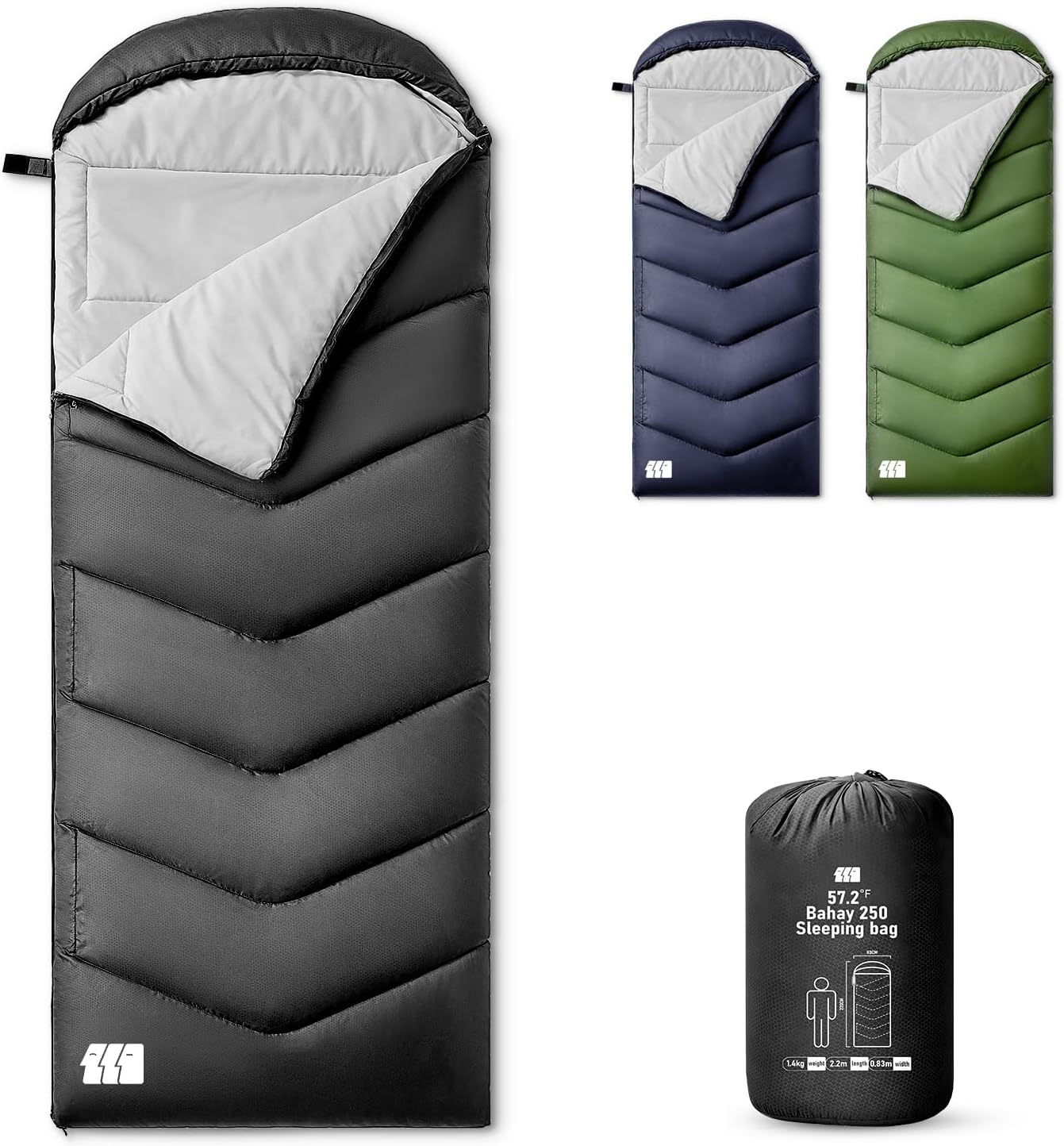 Sleeping Bags for Adults Cold Weather,Portable, Waterproof,Lightweight Camping Sleeping Bag for Tall Girls Boys with Compression Sack for Warm Camping, Hiking, Outdoor & Indoor