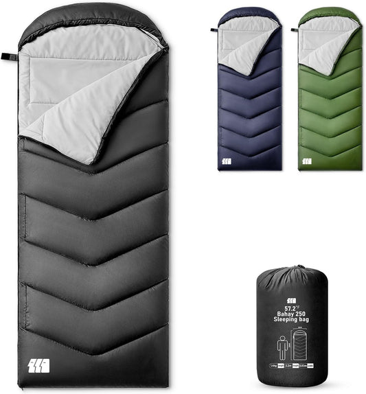 Sleeping Bags for Adults Cold Weather,Portable, Waterproof,Lightweight Camping Sleeping Bag for Tall Girls Boys with Compression Sack for Warm Camping, Hiking, Outdoor & Indoor