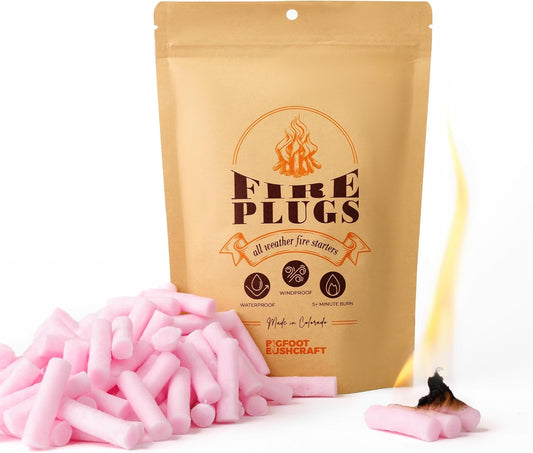 Non-Toxic Waterproof Fire Starters with 5+ Minute Burn for Emergencies, Survival, Campfires, Fire Pits, Grills - Made in The USA - 200 Pack