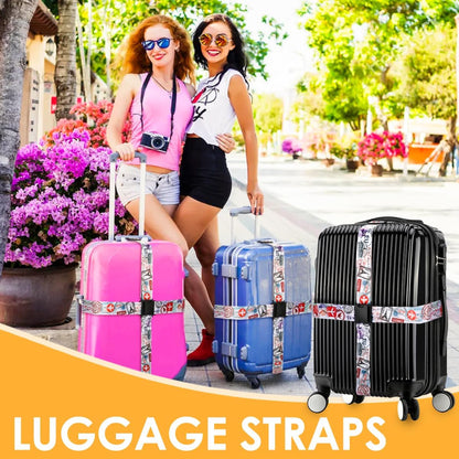 Adjustable Travel Luggage Strap Suitcase Belt Travel Bag Accessories 1.96 in W x 6.23 ft L