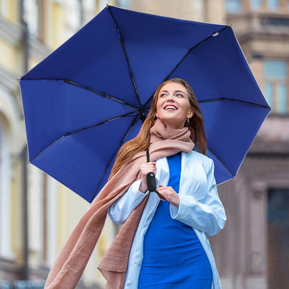 G4Free UPF 50+ UV Protection Large Travel Umbrella 42/46 Inch Auto Open Close Windproof Sun Blocking Umbrella